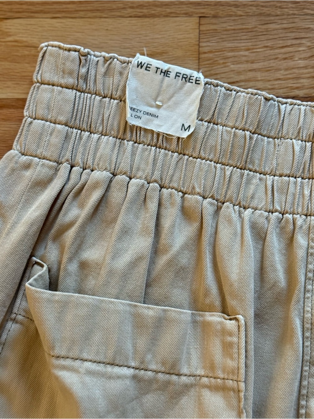 We The Free Breezy Denim Pull-On Jeans in Khaki NWOT M - Picture 7 of 11